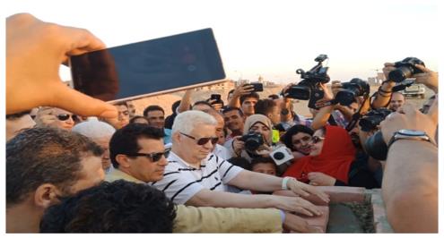 مرتضى منصور ووزير الرياضة يضعان حجر أساس "زمالك 6 أكتوبر"